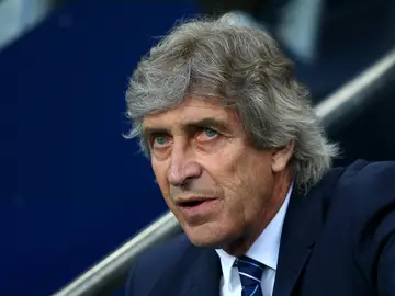 El entrenador Manuel Pellegrini El entrenador Manuel Pellegrini
