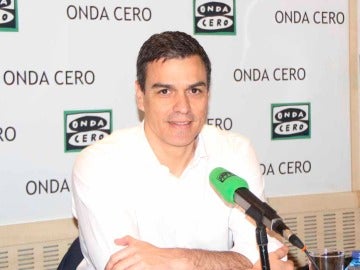 Pedro Sánchez durante una entrevista en Onda Cero