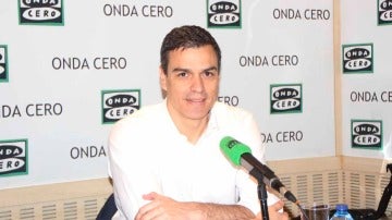 Pedro Sánchez durante una entrevista en Onda Cero
