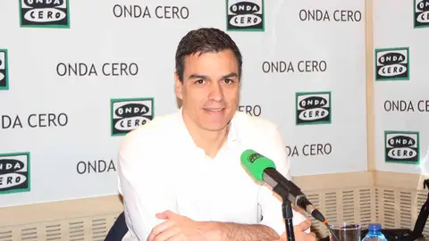Pedro Sánchez durante una entrevista en Onda Cero Pedro Sánchez durante una entrevista en Onda Cero