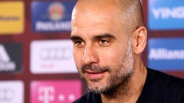 Guardiola en sala de prensa