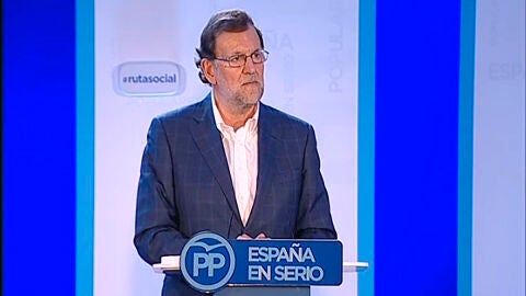 Mariano Rajoy en su intervenci&oacute;n en un acto en Zaragoza