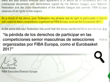 Carta de la FIBA a la FEB Carta de la FIBA a la FEB