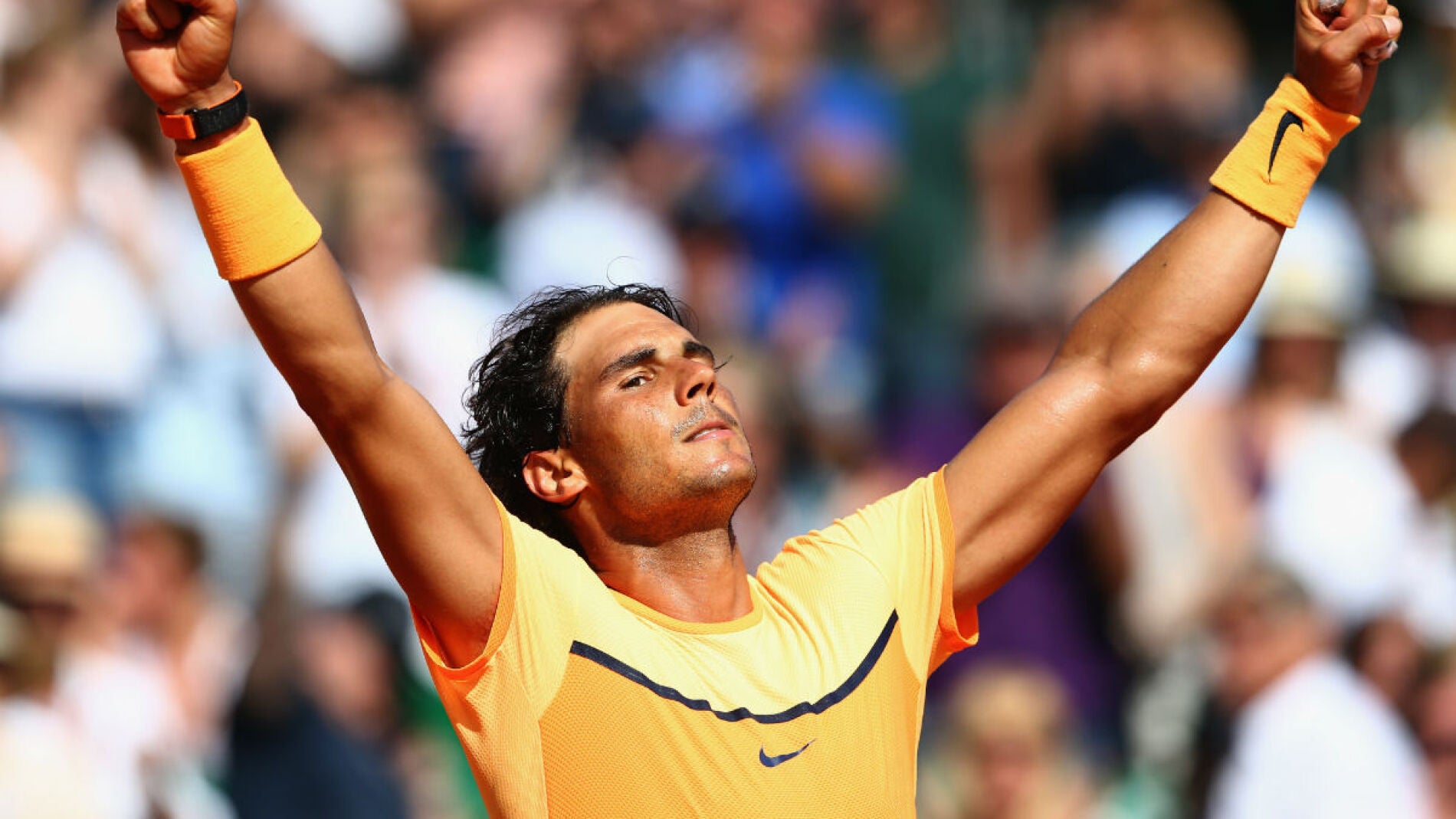 Nadal celebra la victoria ante Murray