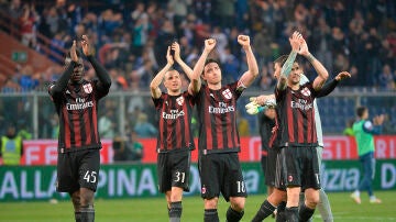 El Milan celebra la victoria