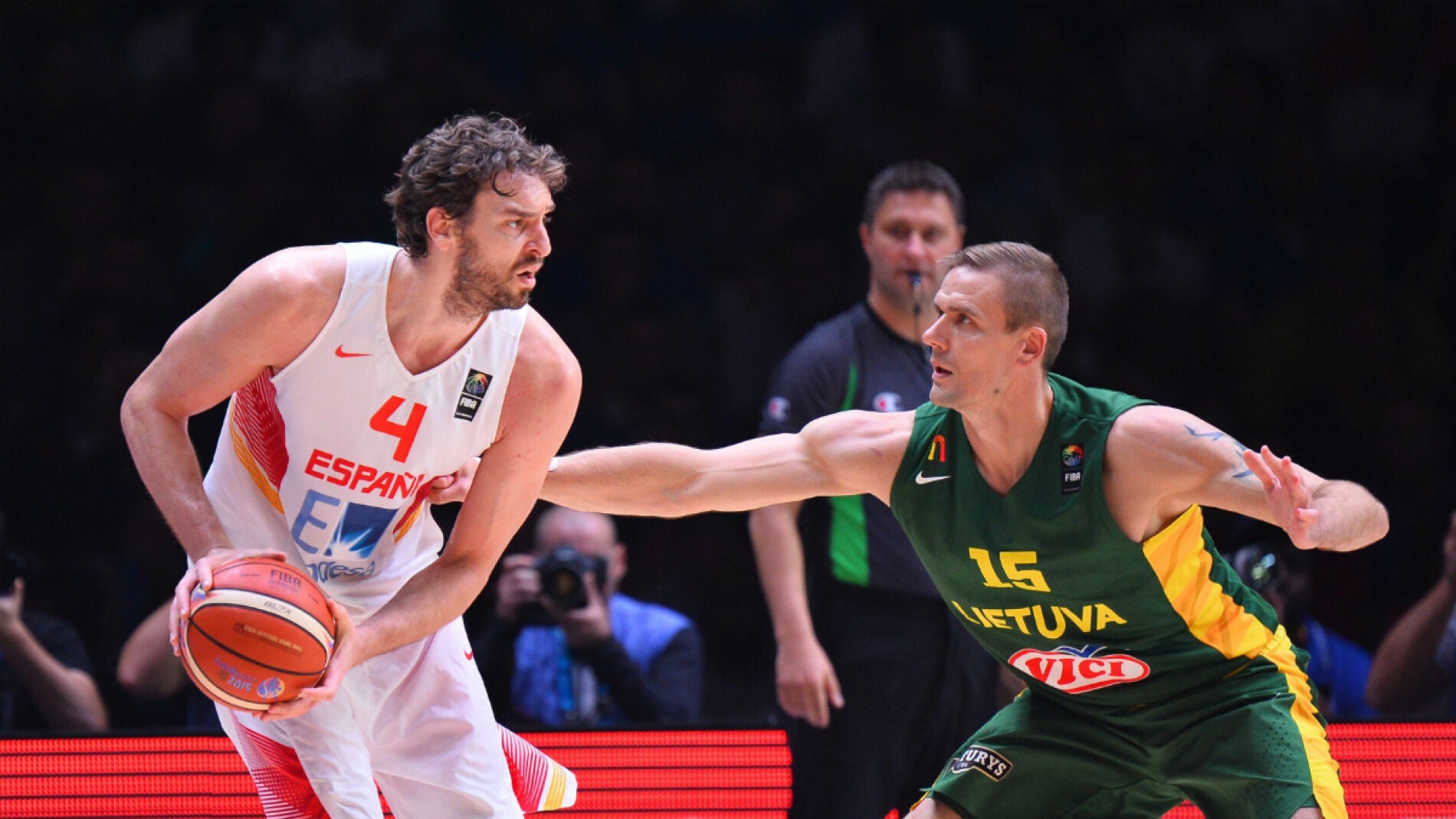 Gasol, en un partido del Eurobasket 2015