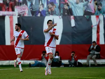 Javi Guerra festeja su gol con el Rayo Javi Guerra festeja su gol con el Rayo