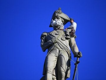 La estatua de Lord Nelson en Londres