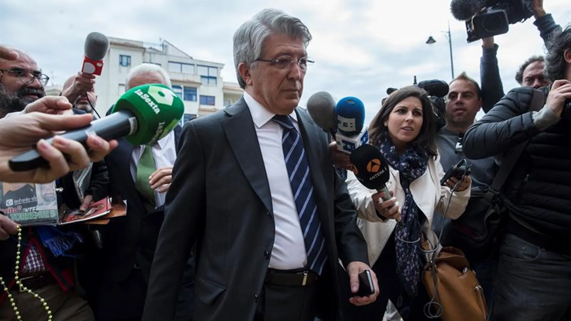 El presidente del Atlético de Madrid, Enrique Cerezo, a su llegada al juzgado El presidente del Atlético de Madrid, Enrique Cerezo, a su llegada al juzgado