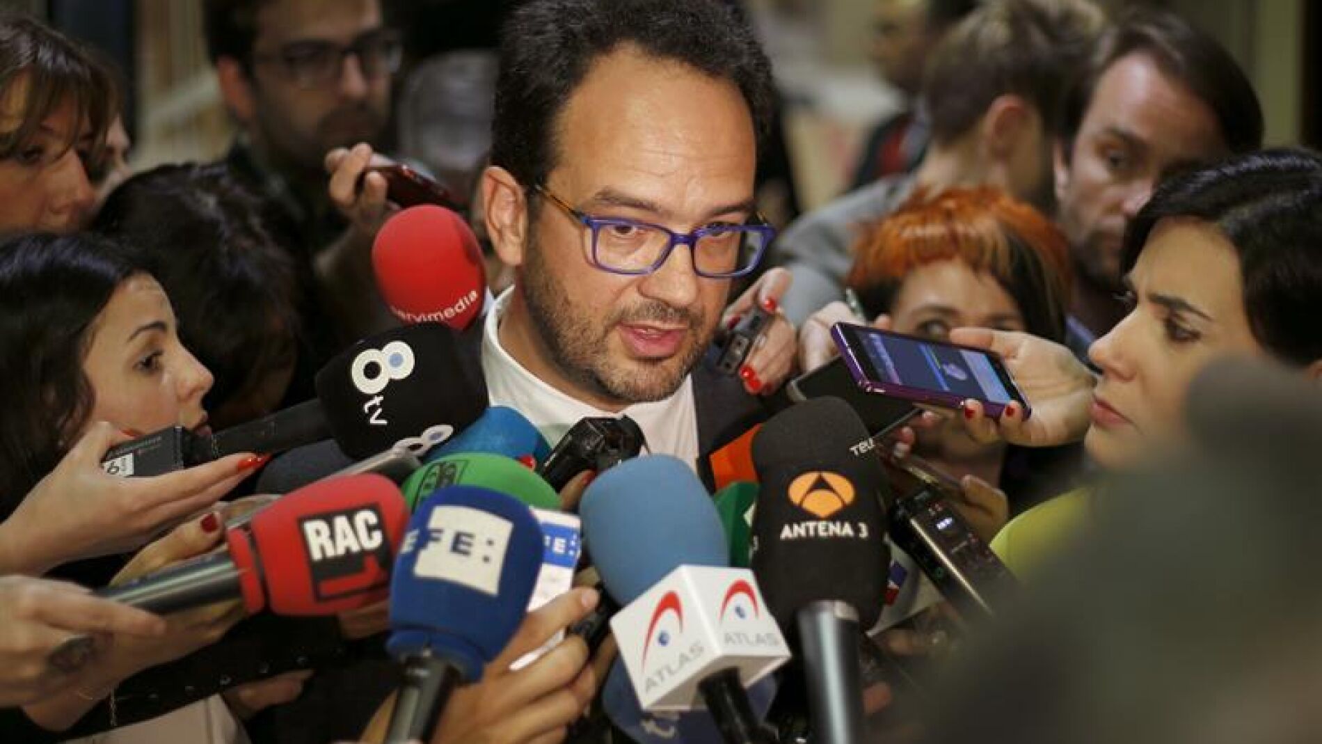 El portavoz del PSOE en el Congreso, Antonio Hernando