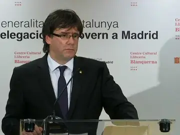 Carles Puigdemont en rueda de prensa Carles Puigdemont en rueda de prensa