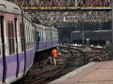 Estación de tren en India