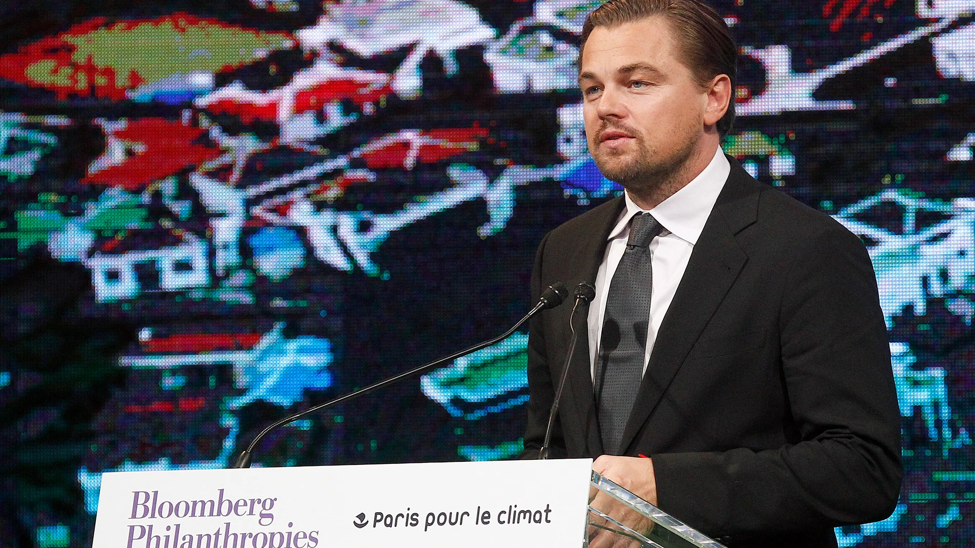 Leonardo DiCaprio, en una conferencia sobre el cambio climático Leonardo DiCaprio, en una conferencia sobre el cambio climático