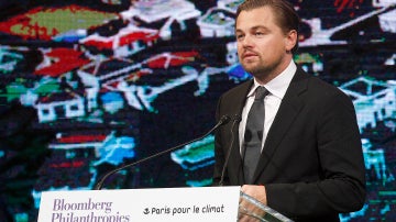 Leonardo DiCaprio, en una conferencia sobre el cambio climático