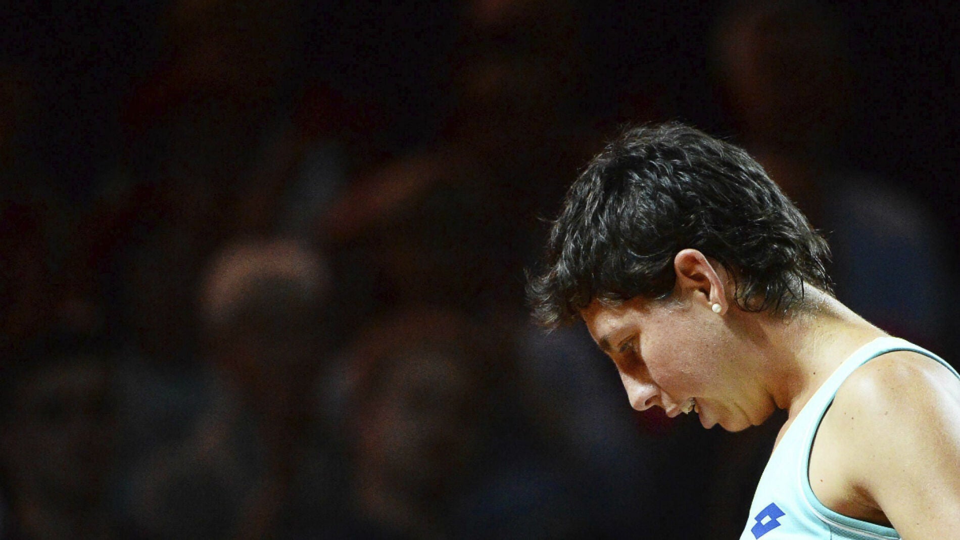 Carla Su&aacute;rez, cabizbaja