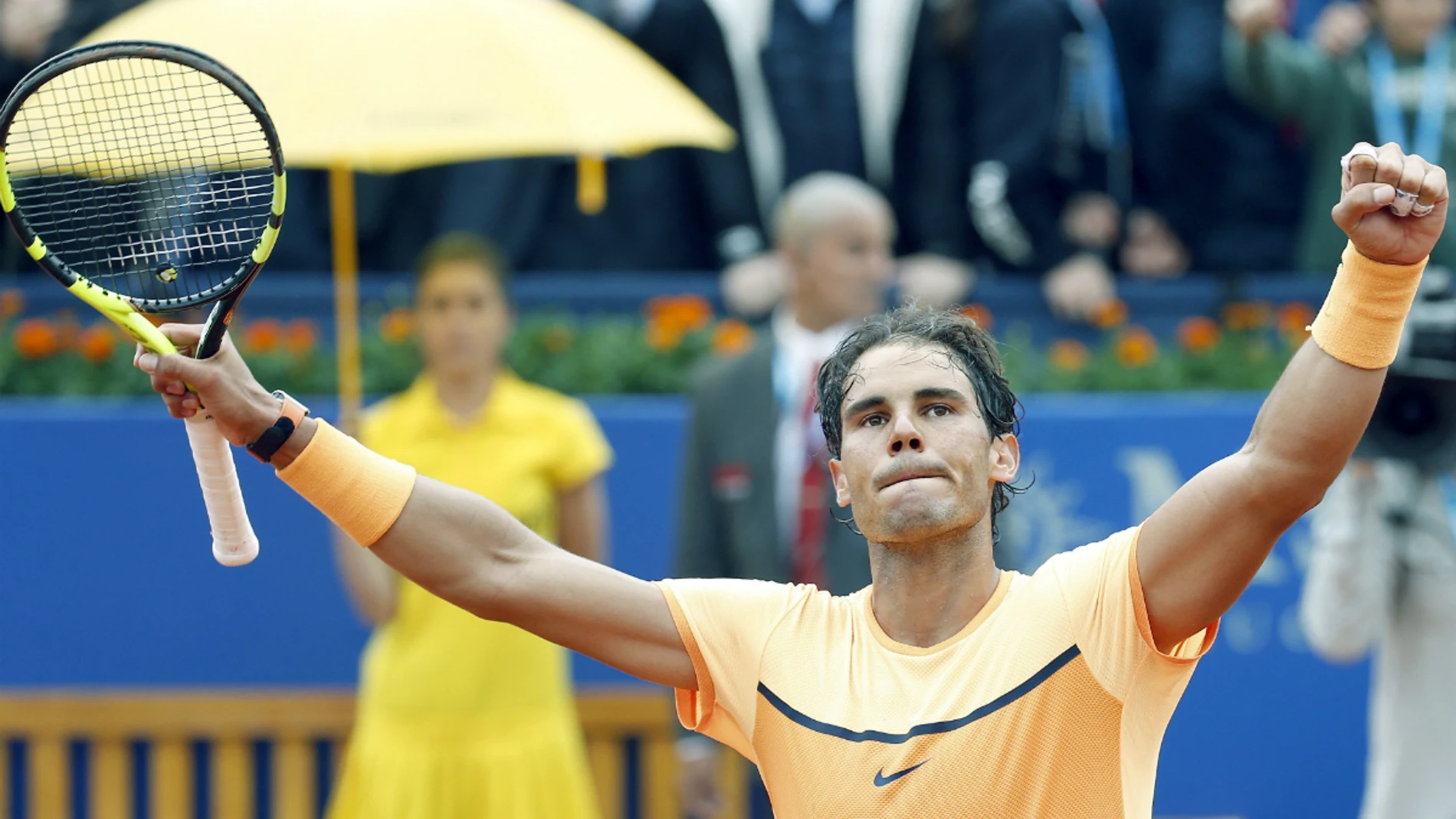 Nadal celebra una victoria Nadal celebra una victoria