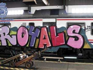 Foto de la firma de uno de los grupos de grafiteros implicados Foto de la firma de uno de los grupos de grafiteros implicados