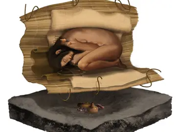 Así fue enterrado el cuerpo de la mujer Así fue enterrado el cuerpo de la mujer