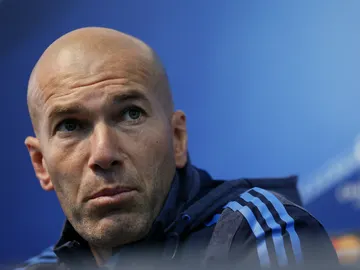 Zinedine Zidane, durante la rueda de prensa Zinedine Zidane, durante la rueda de prensa