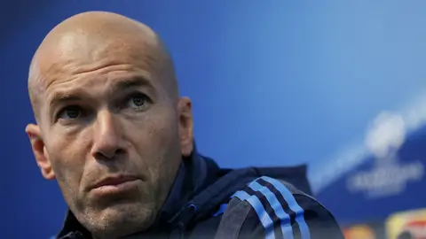 Zinedine Zidane, durante la rueda de prensa Zinedine Zidane, durante la rueda de prensa