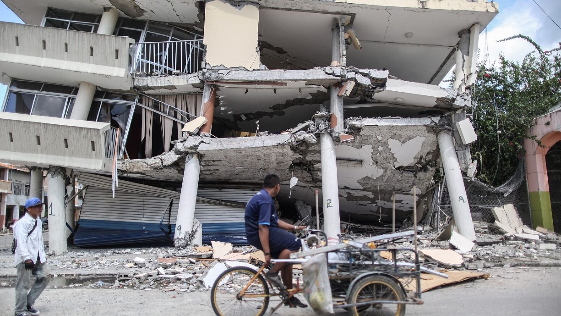 Una vivienda destruida por el terremoto