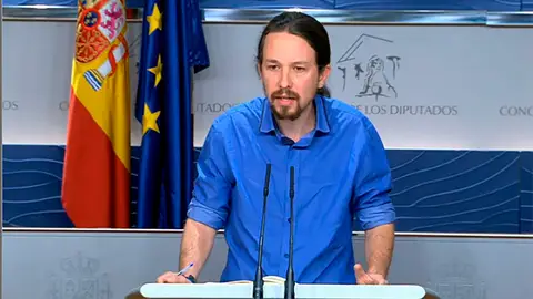 Pablo Iglesias en rueda de prensa Pablo Iglesias en rueda de prensa