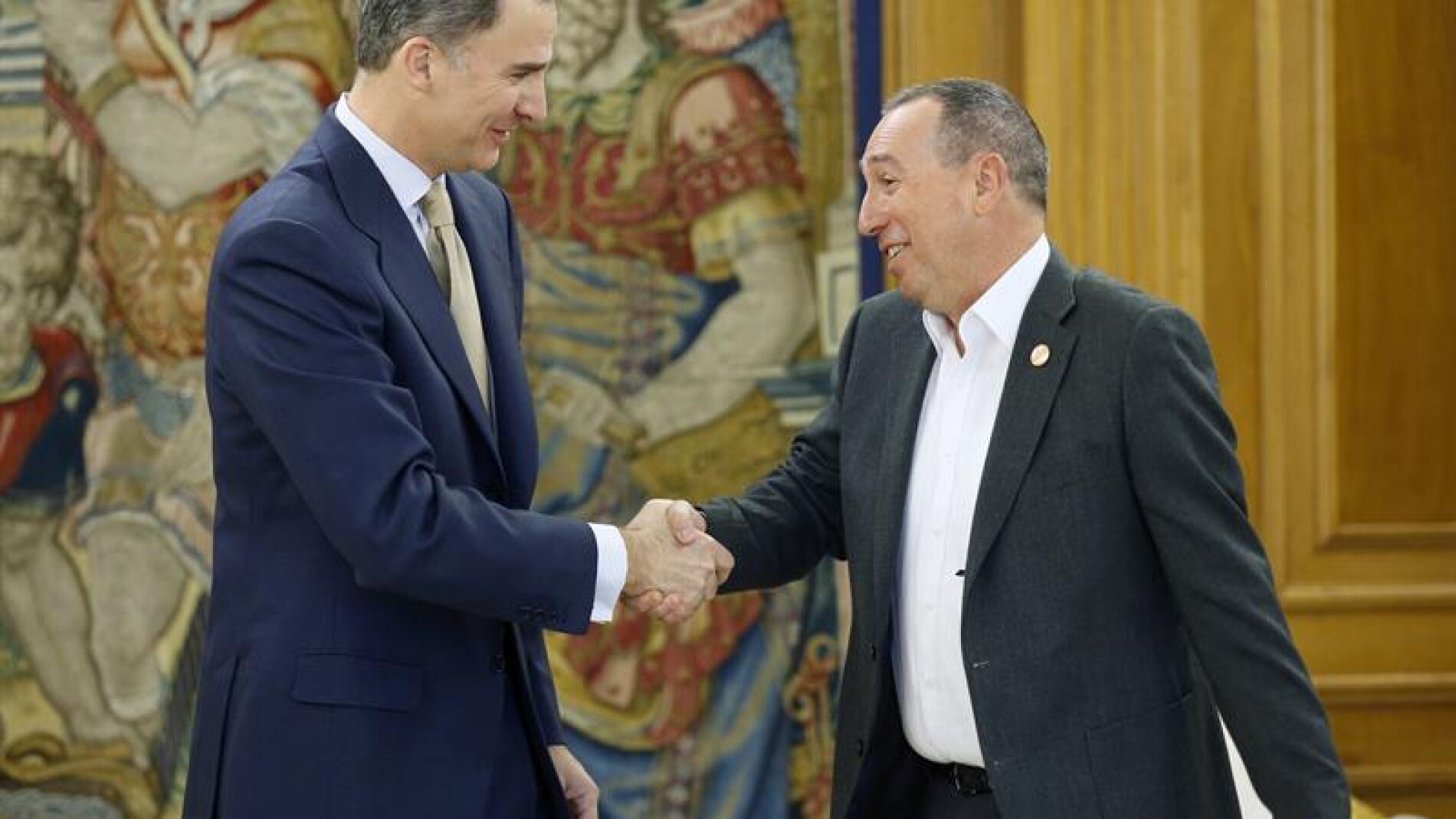 Felipe VI recibe al portavoz en el Congreso de Comprom&iacute;s, Joan Baldov&iacute;