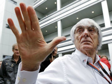 Bernie Ecclestone, durante un Gran Premio