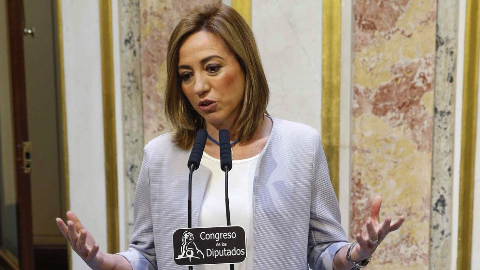 Carme Chac&oacute;n, en el Congreso