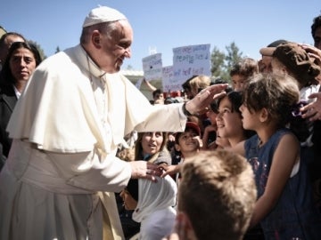 El Papa Francisco en la isla griega de Lesbos