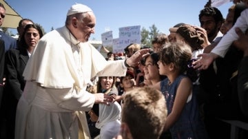 El Papa Francisco en la isla griega de Lesbos