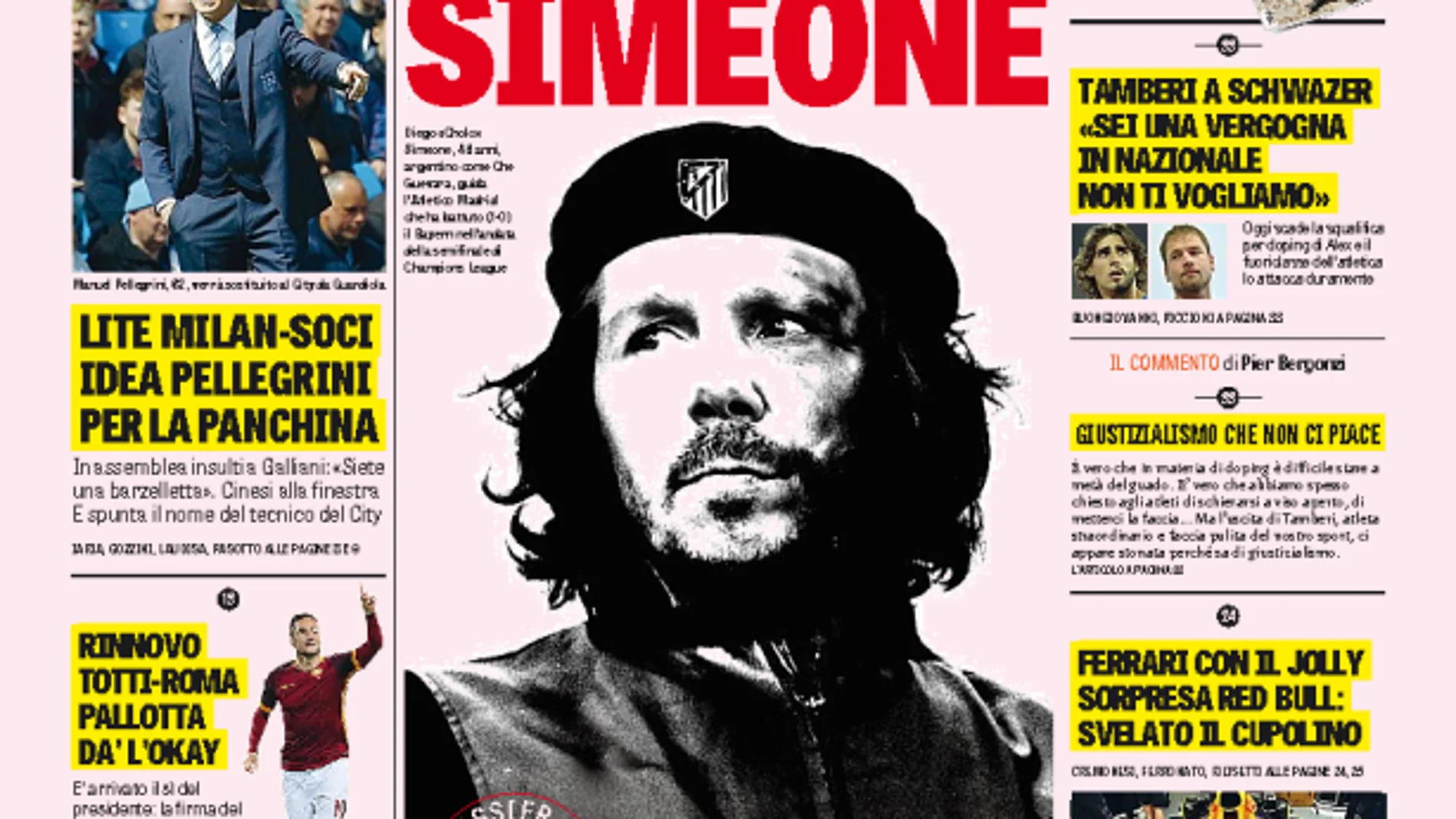 La portada de La Gazzetta dello Sport La portada de La Gazzetta dello Sport