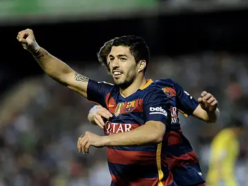 Luis Suárez celebra su gol ante el Betis Luis Suárez celebra su gol ante el Betis