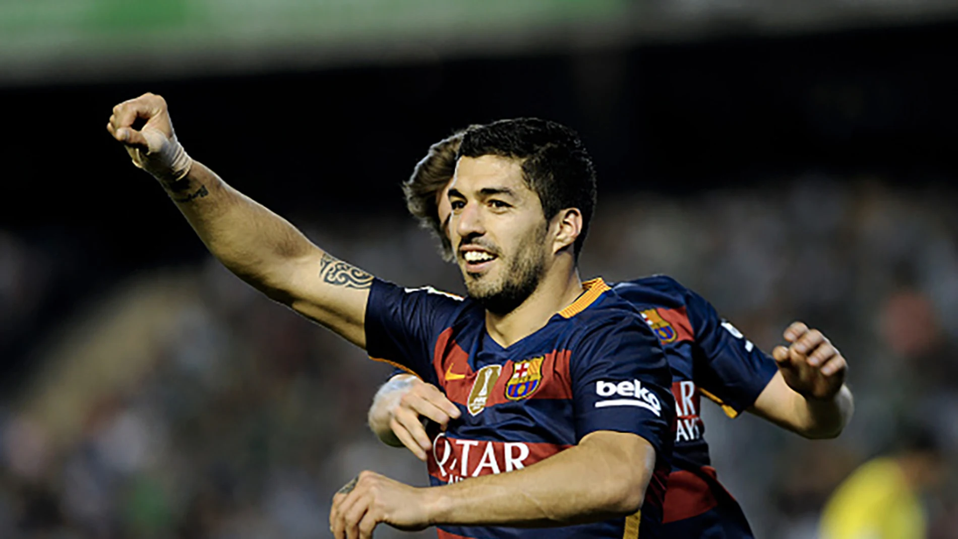 Luis Suárez celebra su gol ante el Betis Luis Suárez celebra su gol ante el Betis