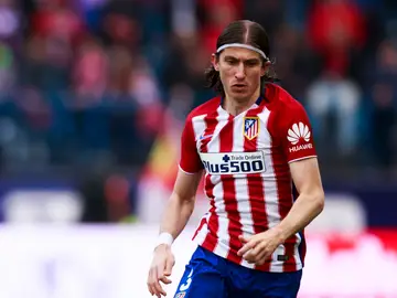 Filipe Luis, durante un partido con el Atlético de Madrid Filipe Luis, durante un partido con el Atlético de Madrid