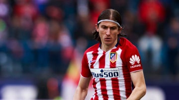 Filipe Luis, durante un partido con el Atl&eacute;tico de Madrid