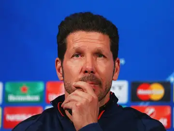 Simeone en rueda de prensa Simeone en rueda de prensa