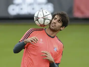 Javi Martínez, en el entrenamiento del Bayern Javi Martínez, en el entrenamiento del Bayern