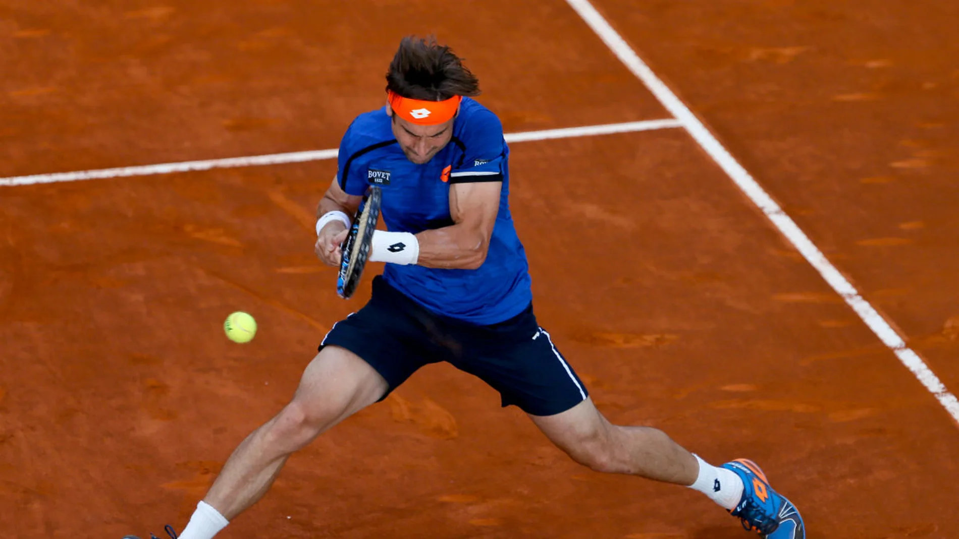 Ferrer ejecuta un revés ante Denis Kudla Ferrer ejecuta un revés ante Denis Kudla