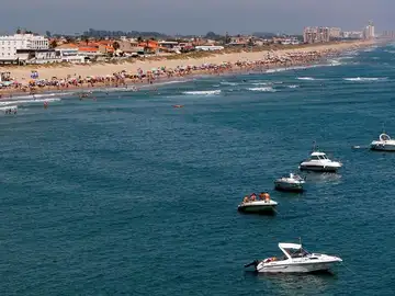 Vista de la playa de Cullera, en Valencia Vista de la playa de Cullera, en Valencia