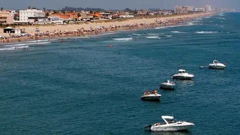Vista de la playa de Cullera, en Valencia Vista de la playa de Cullera, en Valencia