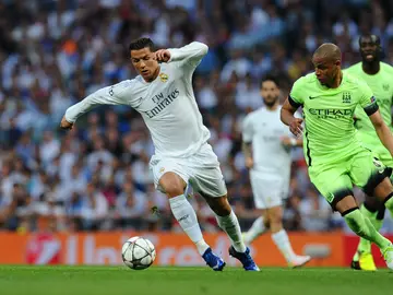 Cristiano, en acción ante el City Cristiano, en acción ante el City