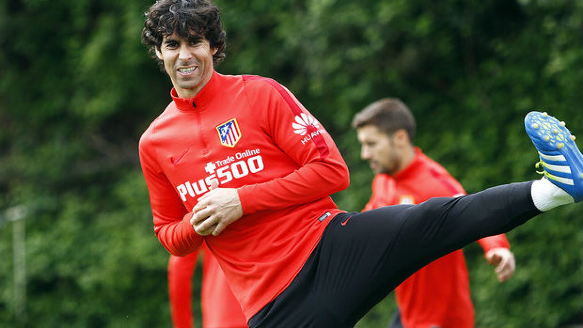 Tiago, en un entrenamiento con el Atl&eacute;tico