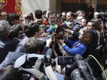 Rajoy ante los periodistas Rajoy ante los periodistas