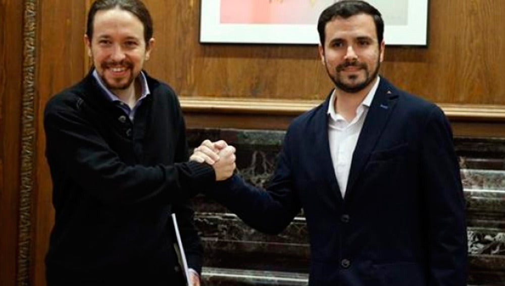 Pablo Iglesias y Alberto Garzón