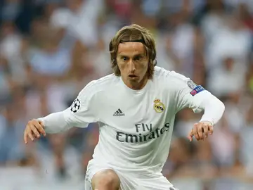 Luka Modric, durante el partido del Bernabéu Luka Modric, durante el partido del Bernabéu