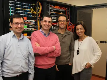 Los profesores del CEU, Javier Muñoz, Francisco Zamora, Juan Pardo y Paloma Botella Los profesores del CEU, Javier Muñoz, Francisco Zamora, Juan Pardo y Paloma Botella