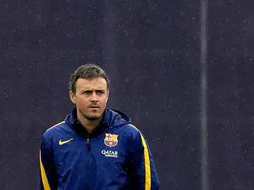 Luis Enrique, en un entrenamiento Luis Enrique, en un entrenamiento