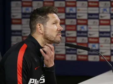 Simeone, en rueda de prensa Simeone, en rueda de prensa