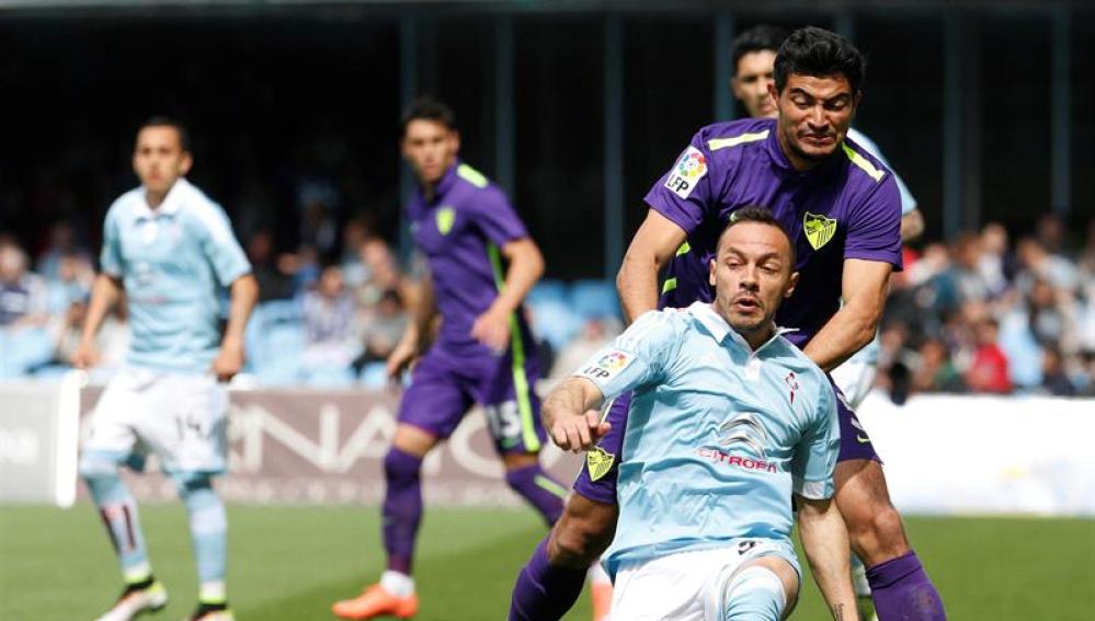 El Celta en su encuentro contra el Málaga